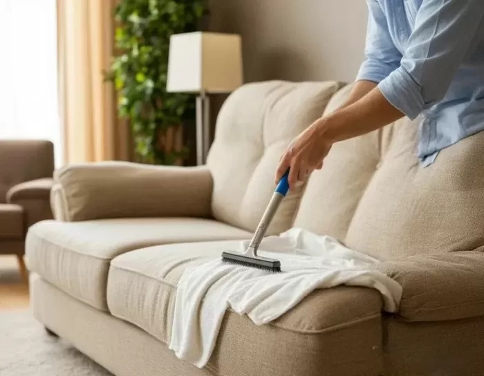 Как проходит профессиональная химчистка мебели